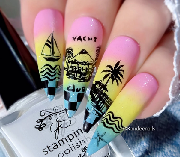 Catch Me by the Sea (CjS-380) -  Clear Jelly Stamping Plate