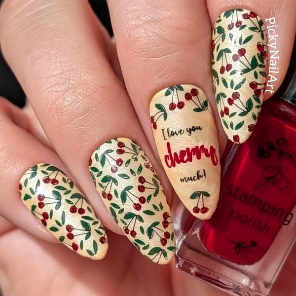 Cherry Bomb  (CjS-382)  -  Clear Jelly Stamping Plate