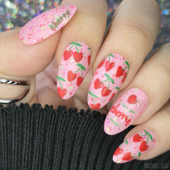 Cherry Bomb  (CjS-382)  -  Clear Jelly Stamping Plate