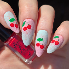 Cherry Bomb  (CjS-382)  -  Clear Jelly Stamping Plate