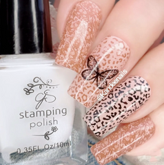 Wild Wings (CjS-392) Etched Nail Art Stamping Plate - Clear Jelly Stamping Plate