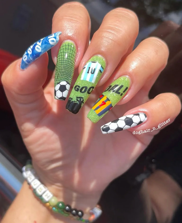 The Beautiful Game (CjS-408) Etched Nail Art Stamping Plate - Clear Jelly Stamper Plate
