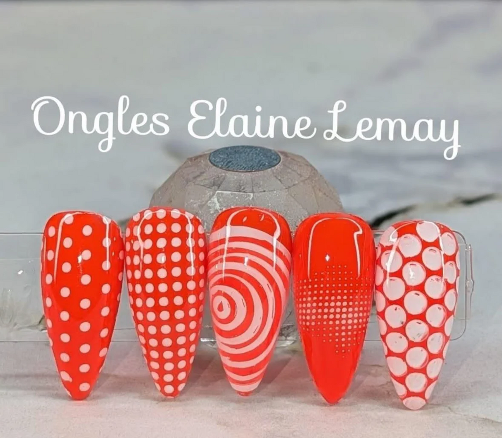 Dotty About You (CjS-410) Etched Nail Art Stamping Plate - Clear Jelly Stamper Plate