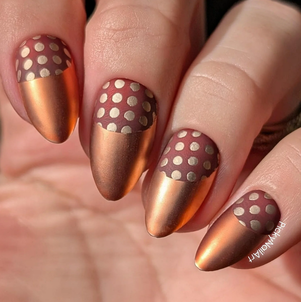 Dotty About You (CjS-410) Etched Nail Art Stamping Plate - Clear Jelly Stamper Plate