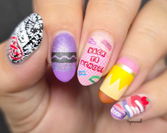 Class In Session (CjS-412) Etched Nail Art Stamping Plate