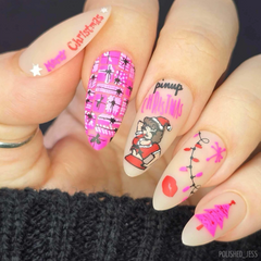 A Very Pin Up Christmas (CjSC-76) - Medium Clear Jelly Stamping Plate