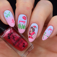 A Very Pin Up Christmas (CjSC-76) - Medium Clear Jelly Stamping Plate