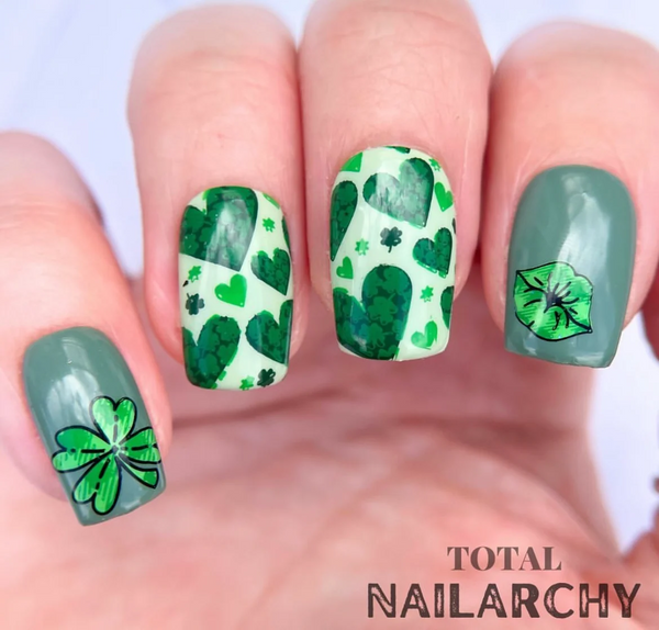 Shake Your Shamrocks (CjSH-103) Etched Nail Art Stamping Plate - Clear Jelly Stamping Plate