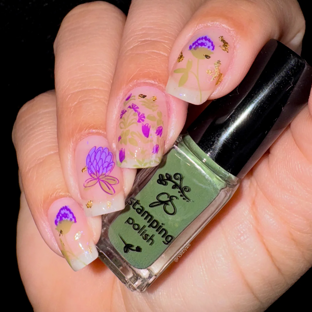Pretty Clover (CjSH-105) - Clear Jelly Stamping Plate