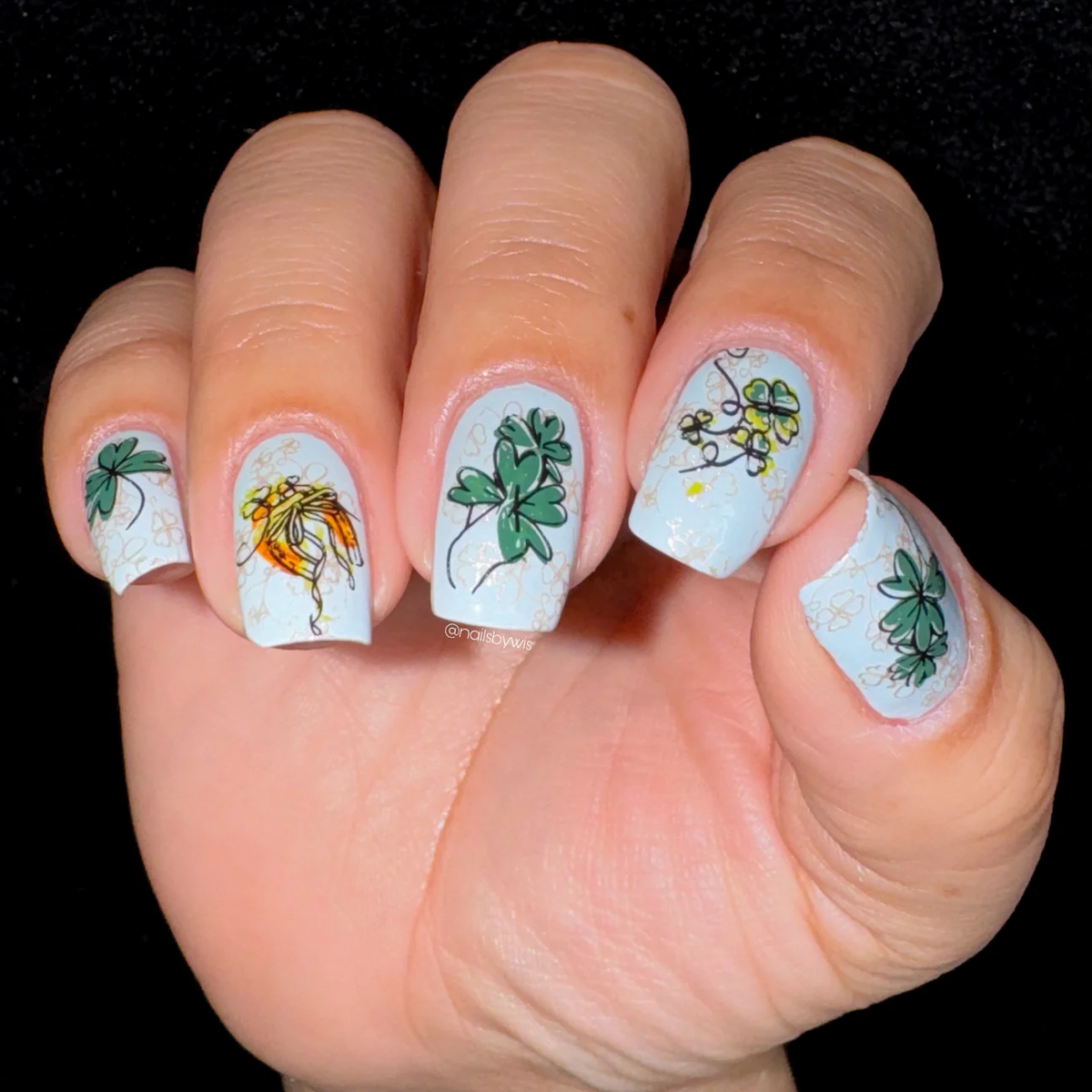 Pretty Clover (CjSH-105) - Clear Jelly Stamping Plate