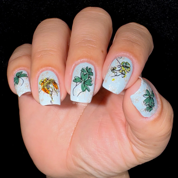 Pretty Clover (CjSH-105) - Clear Jelly Stamping Plate