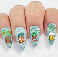 Shake Your Shamrocks (CjSH-103) Etched Nail Art Stamping Plate - Clear Jelly Stamping Plate