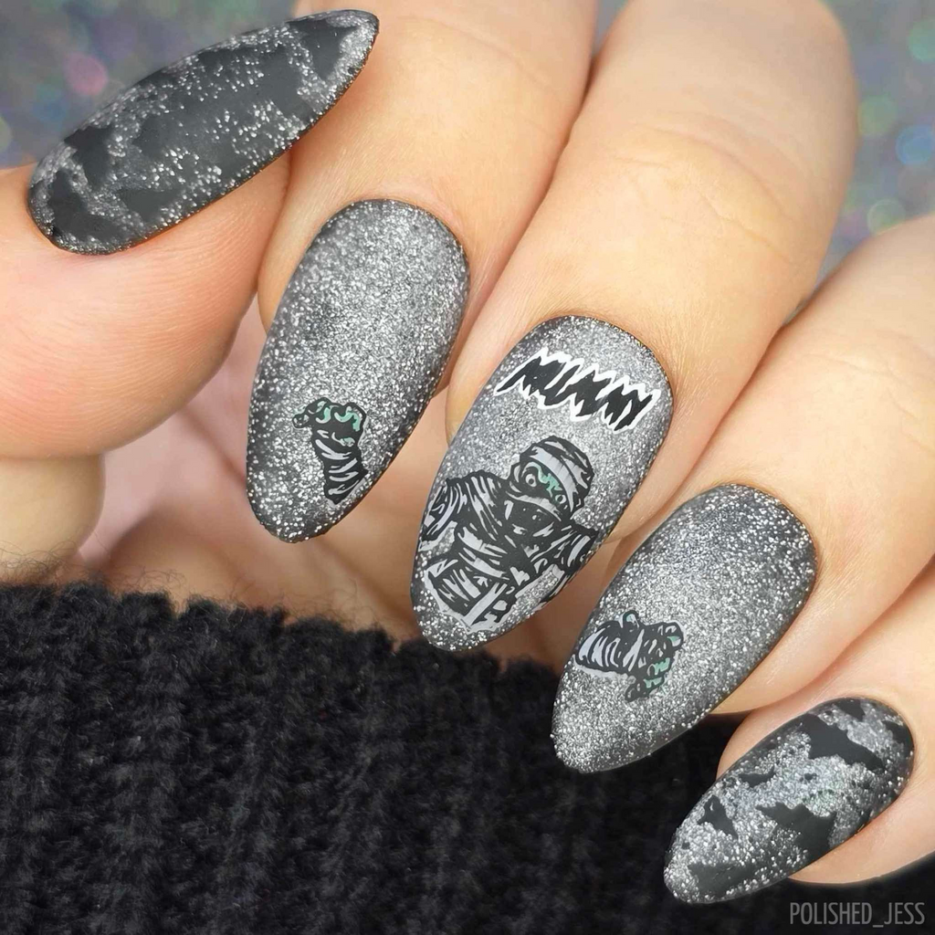 The Mummy (CjSH-70) Etched Nail Art Stamping Plate - Medium Clear Jelly Stamping Plate