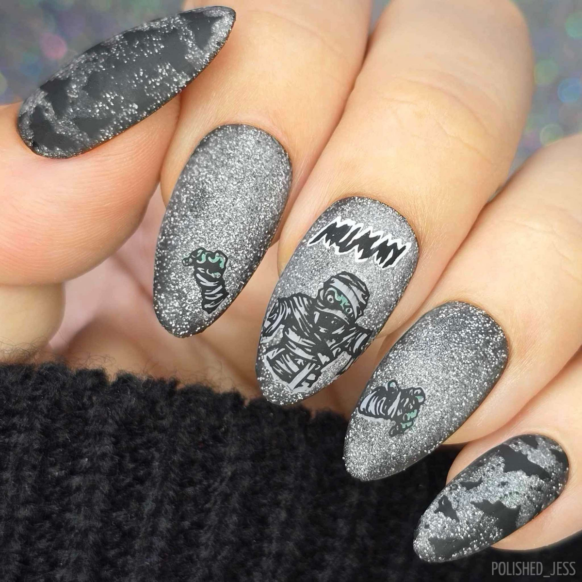 The Mummy (CjSH-70) Etched Nail Art Stamping Plate - Medium Clear Jelly Stamping Plate