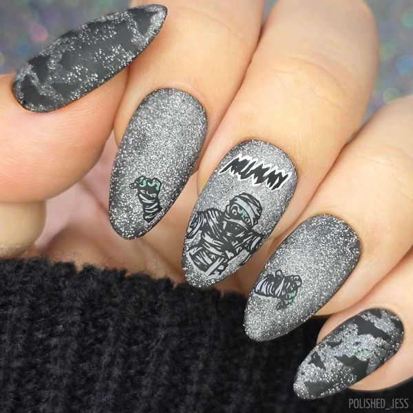 The Mummy (CjSH-70) Etched Nail Art Stamping Plate - Medium Clear Jelly Stamping Plate