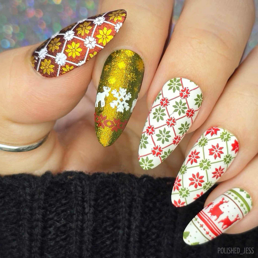Reindeer Sweater (CjSLE-11) - Medium Clear Jelly Stamping Plate