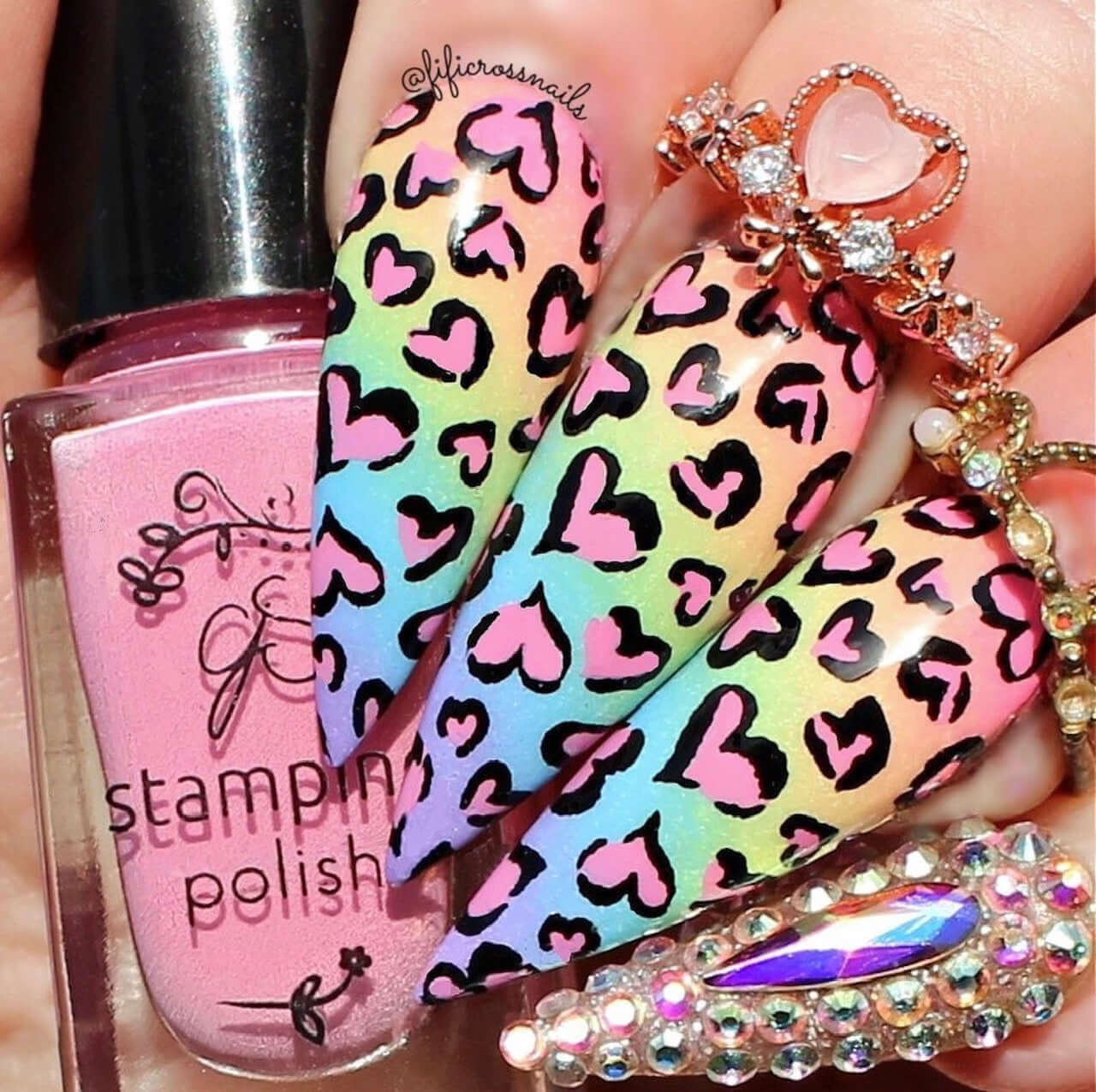 With Love (CjSV-35) Etched Nail Art Stamping Plate - Clear Jelly Stamper Plate Secondary image