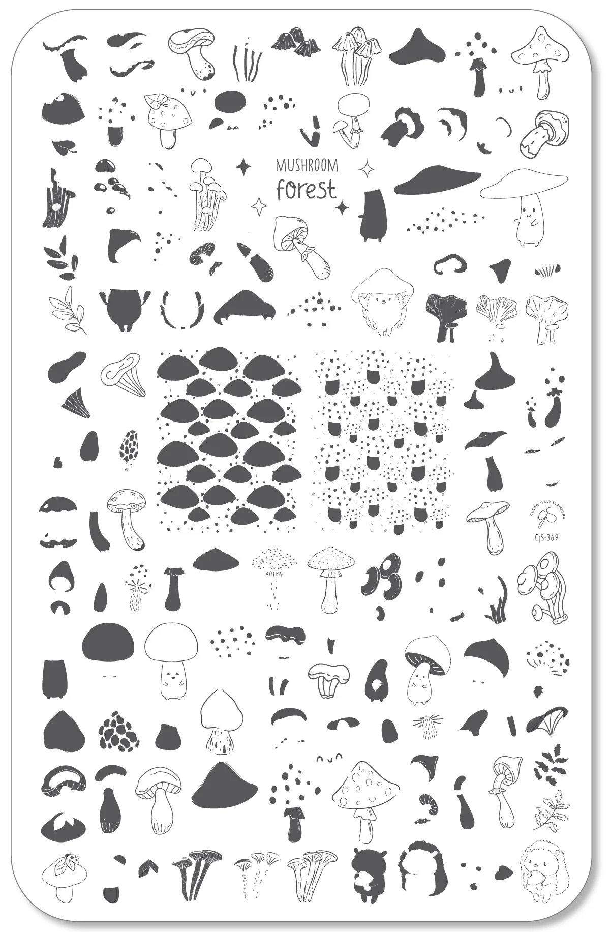 Mushroom Forest (CjS-369) - Clear Jelly Stamping Plate Secondary image