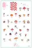 Mushroom Forest (CjS-369) - Clear Jelly Stamping Plate