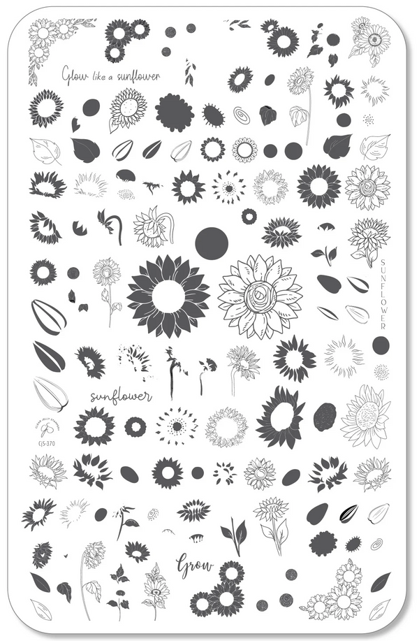 Glow like a Sunflower (CjS-370) - Clear Jelly Stamping Plate