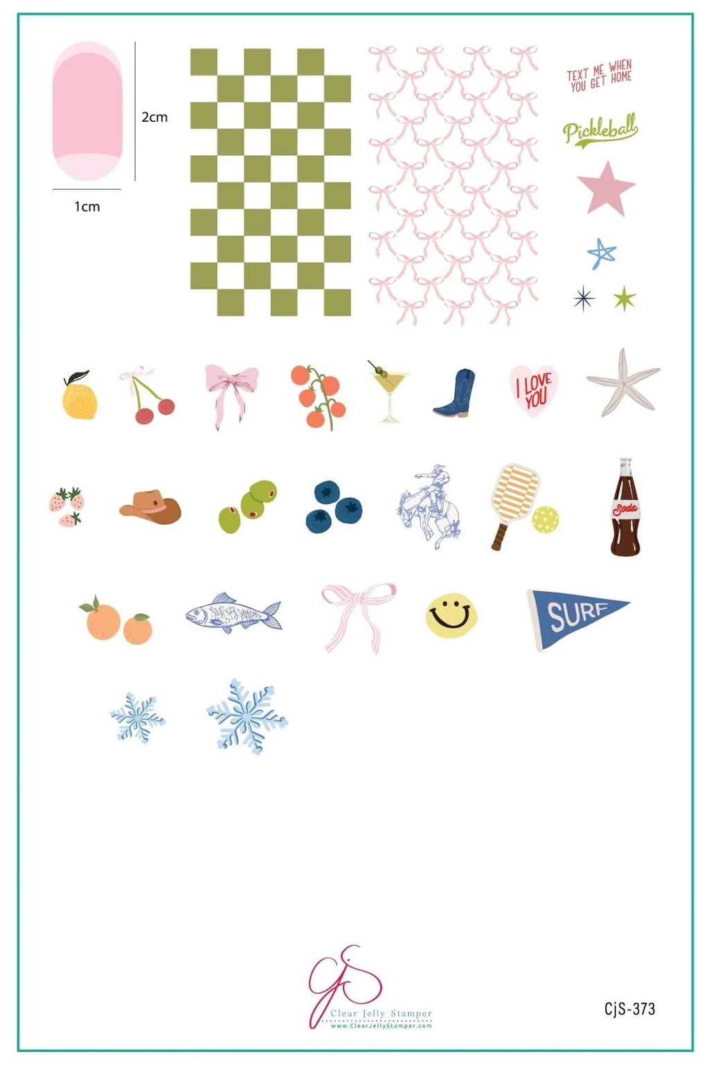 Text Me When You Get Home (CjS-373) - Clear Jelly Stamping Plate