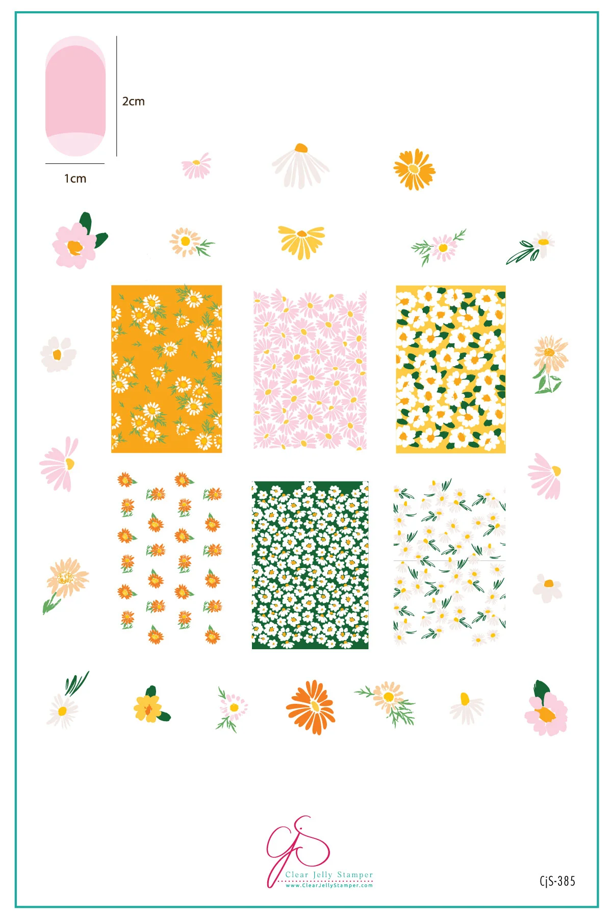 Crazy for Daisies (CjS-385) - Clear Jelly Stamping Plate