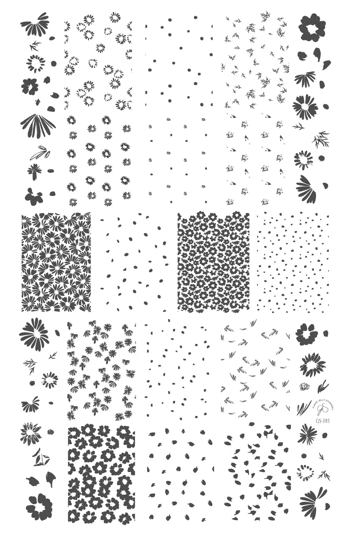 Crazy for Daisies (CjS-385) - Clear Jelly Stamping Plate