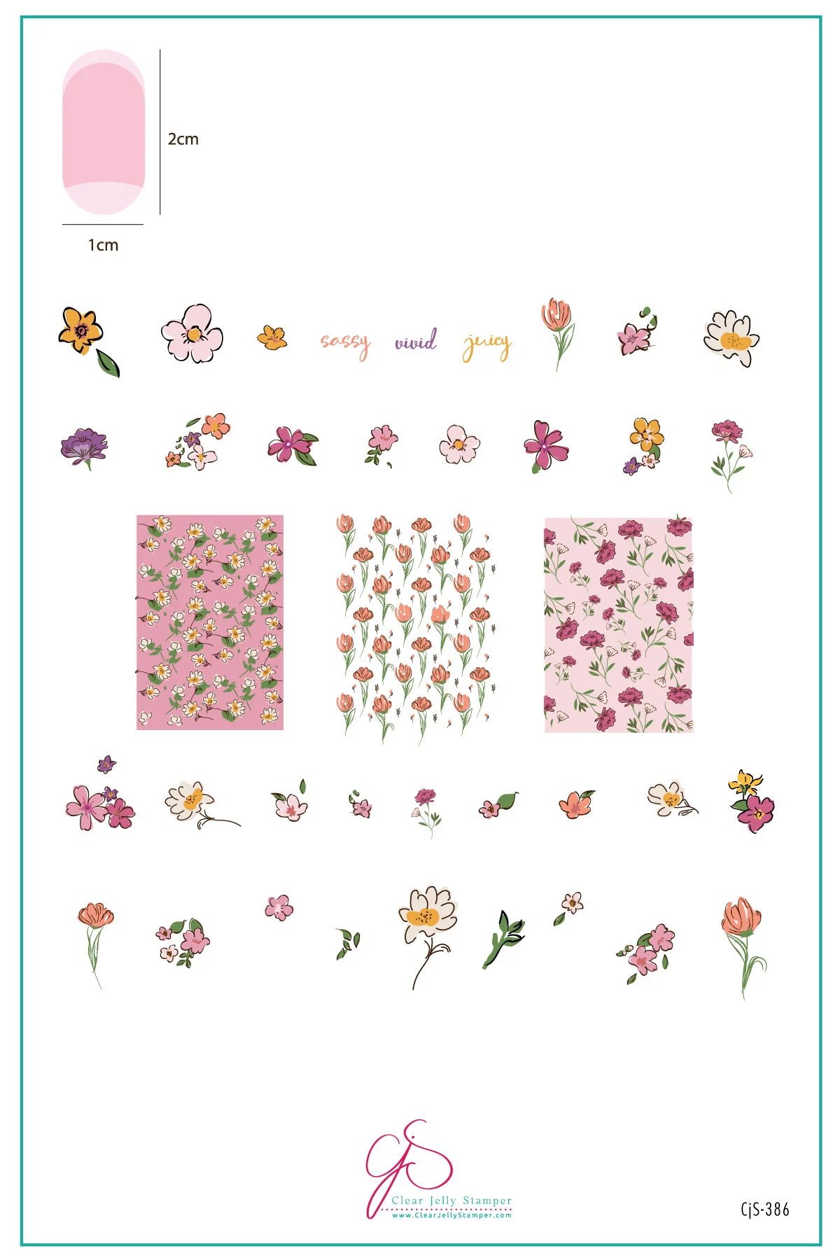 Dainty Doodles (CjS-386) - Clear Jelly Stamping Plate