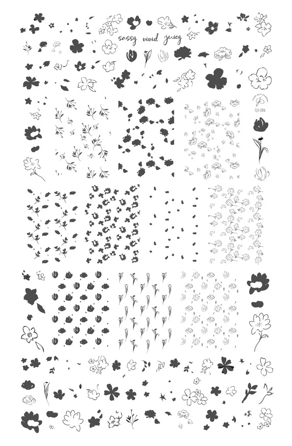 Dainty Doodles (CjS-386) - Clear Jelly Stamping Plate