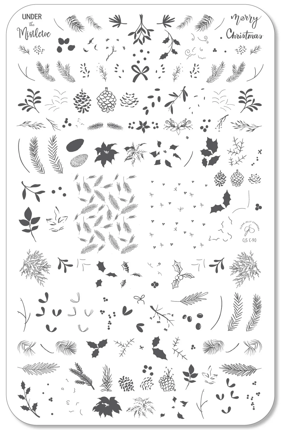 Merry Mistletoe Moments (CjSC-90)  -  Clear Jelly Stamping Plate Secondary image