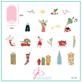 Retro Festive Fun (CjSC-93) - Medium Clear Jelly Stamping Plate