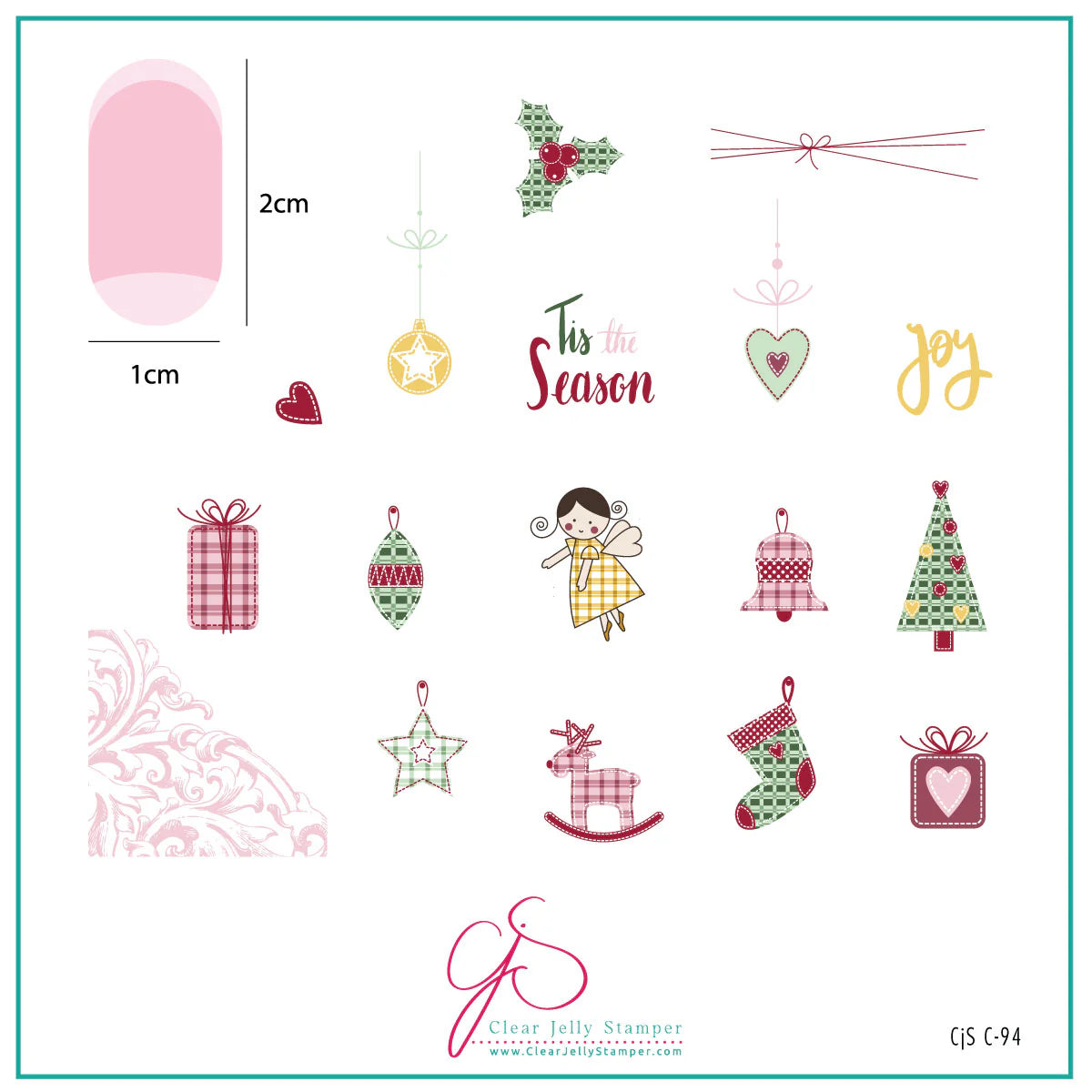 Tis the Season (CjSC-94) -  Medium Clear Jelly Stamping Plate Main image