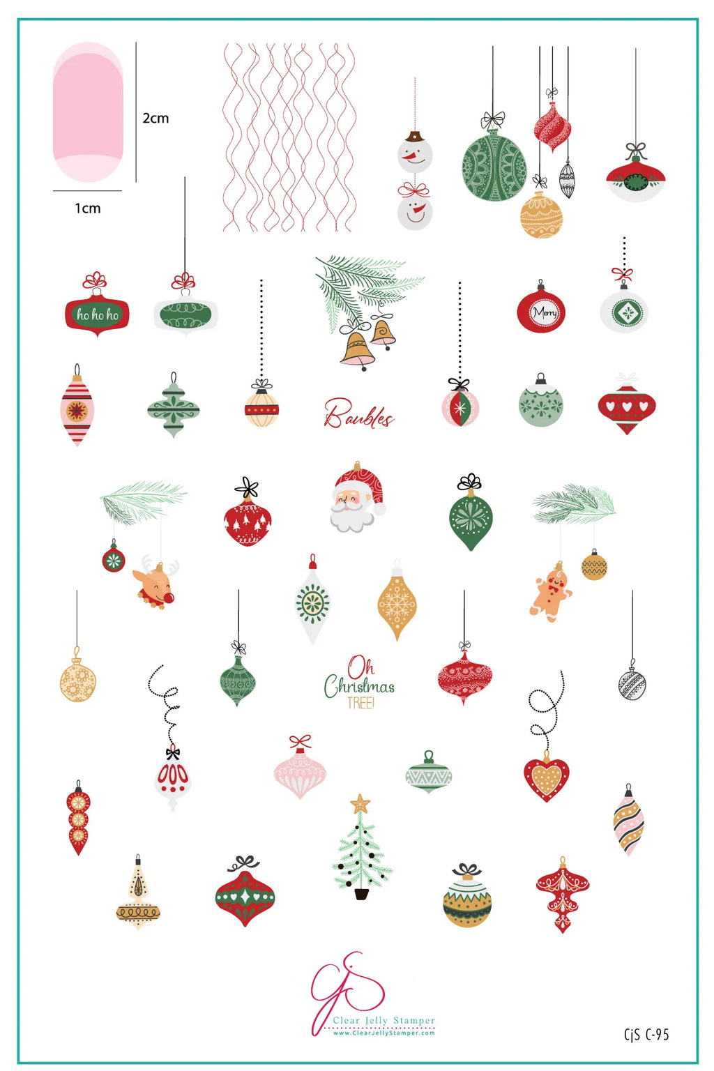 Oh Christmas Tree (CjSC-95)  -  Clear Jelly Stamping Plate