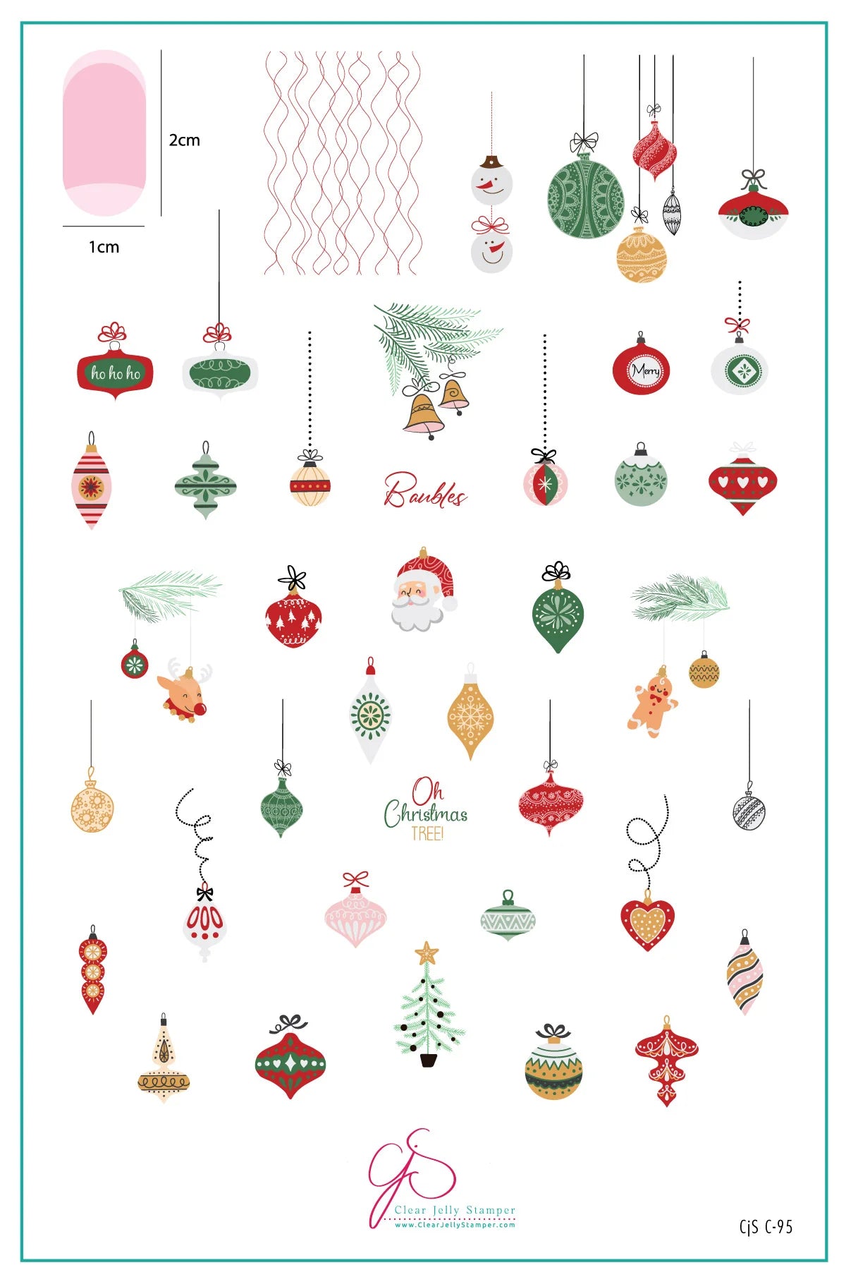 Oh Christmas Tree (CjSC-95)  -  Clear Jelly Stamping Plate