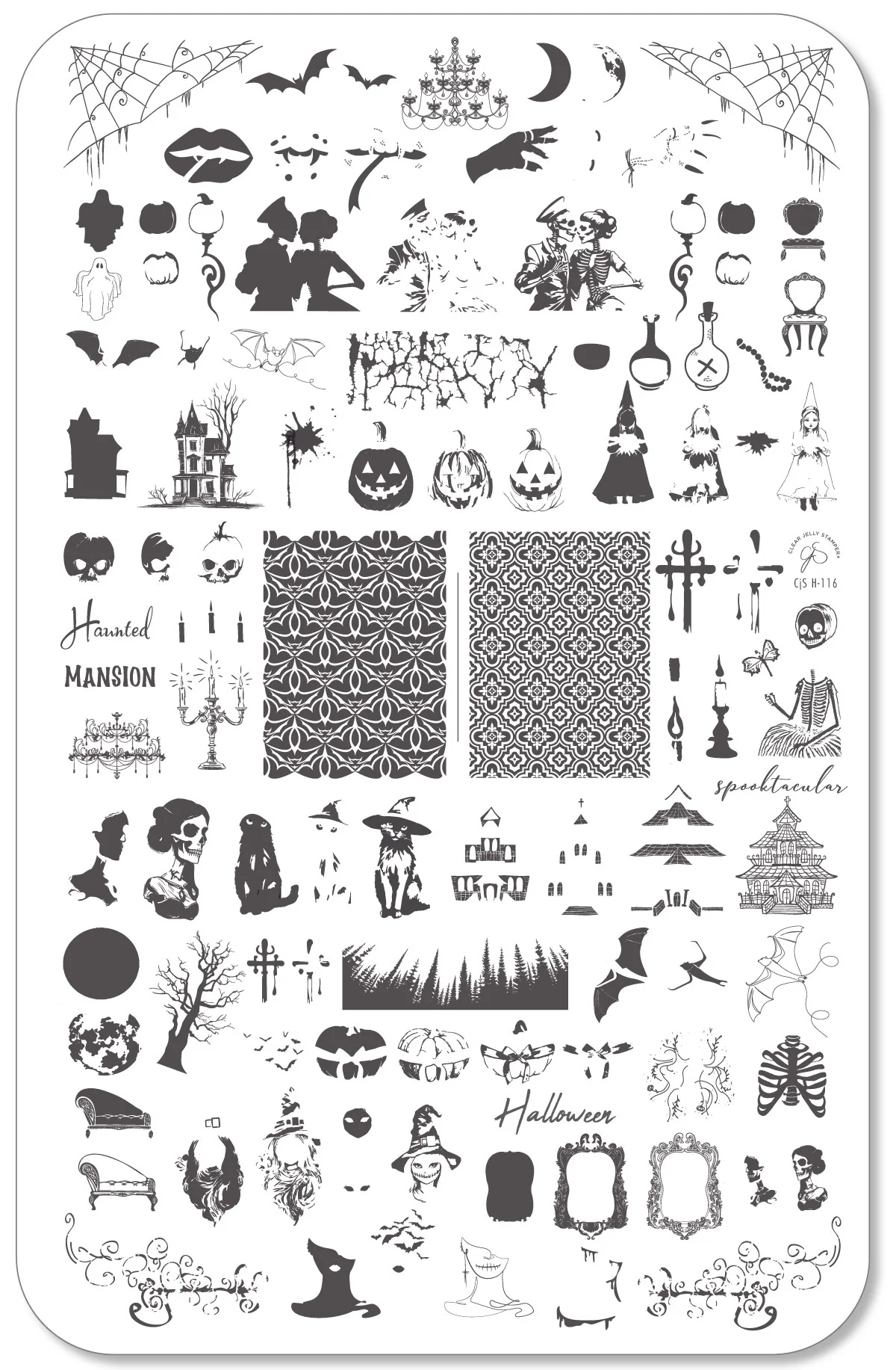 Spooktacular (CjSH-116) - Clear Jelly Stamping Plate Secondary image