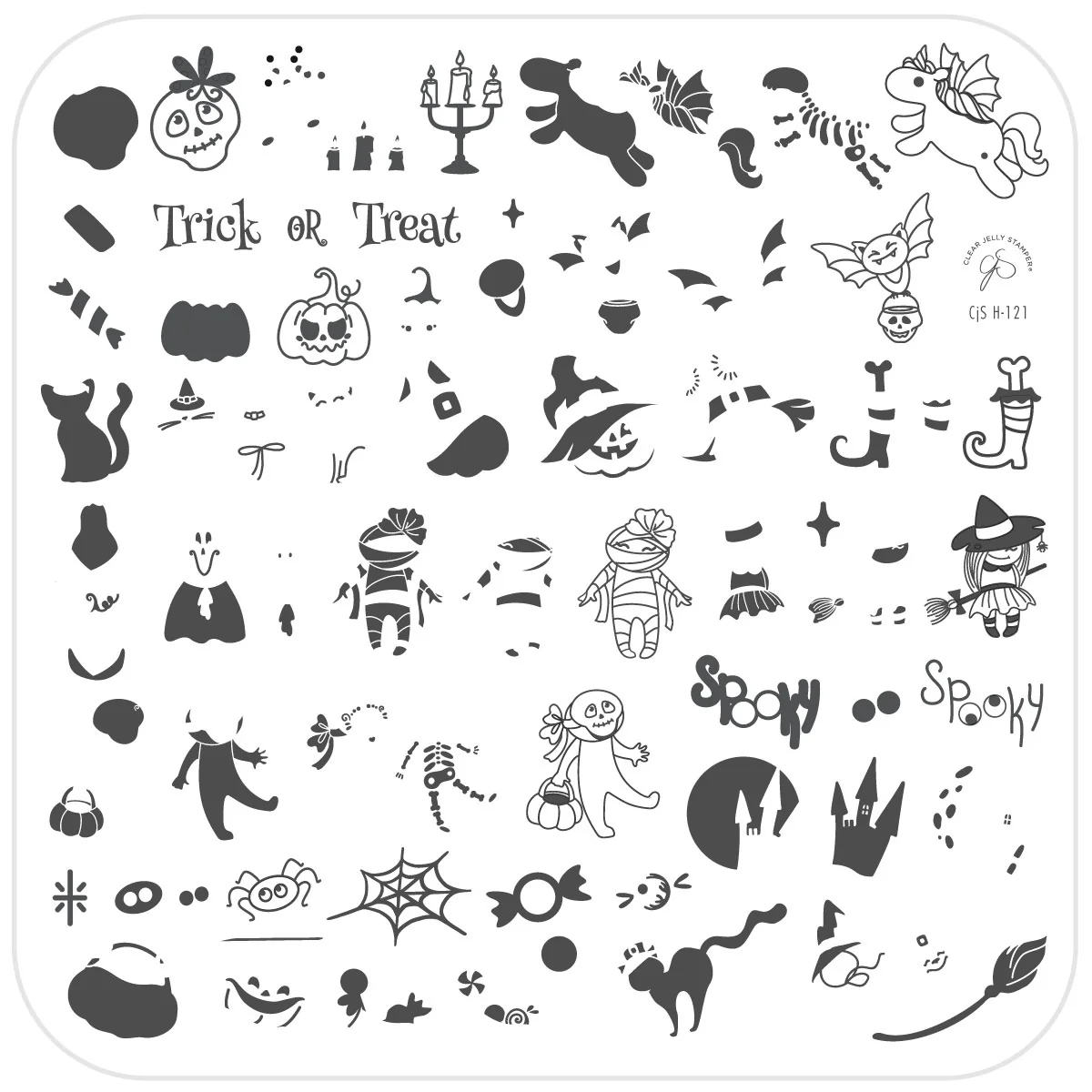 Ghoulish Giggles (CjSH-121)  -  CJS Medium Stamping Plate Secondary image