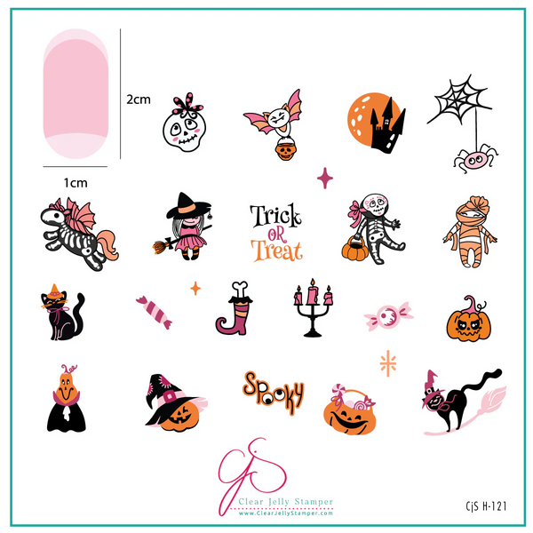 Ghoulish Giggles (CjSH-121)  -  CJS Medium Stamping Plate