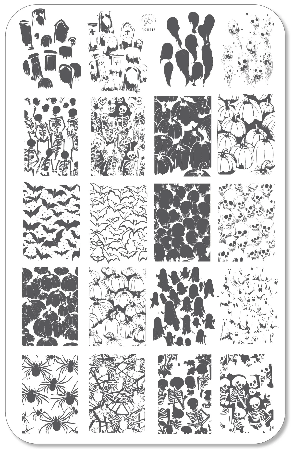 Wallpaper - Nightmare Nights (CjSH-122) -  Clear Jelly Steel Stamping Plate Secondary image