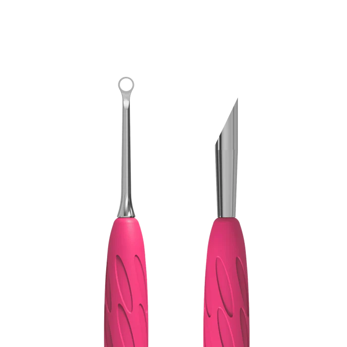 Staleks Pro UNIQ 11 TYPE 2 Gummy Manicure Slanted Pusher with Silicone Handle Slanted Pusher + Ring Curette PQ-11/2 Main image
