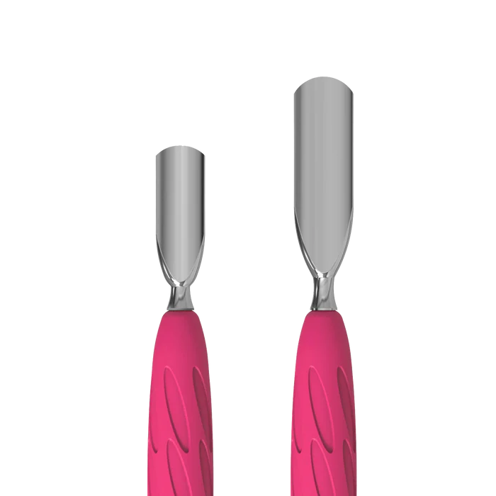 Staleks Pro UNIQ 10 TYPE 1 Gummy Manicure Pusher with Silicone Handle Wide Rounded Pusher + Narrow Rounded Pusher PQ-10/1