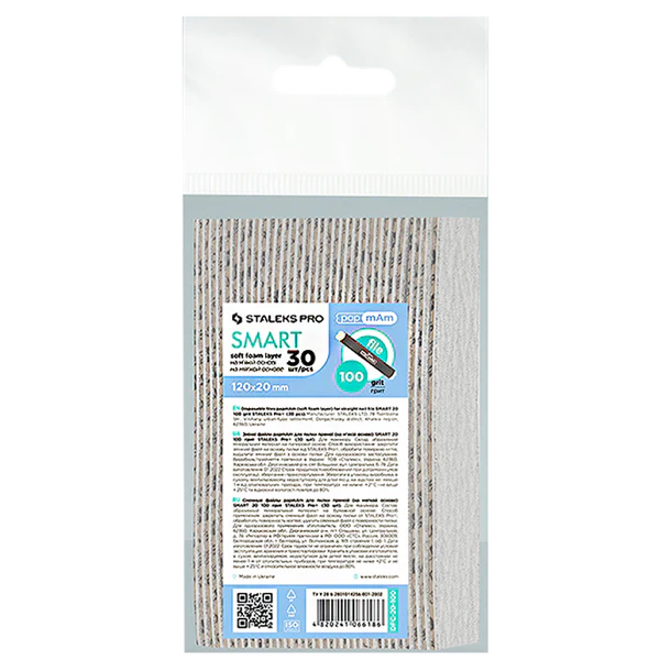 Staleks Pro SMART Soft/Padded Disposable papmAm files for Straight Nail File