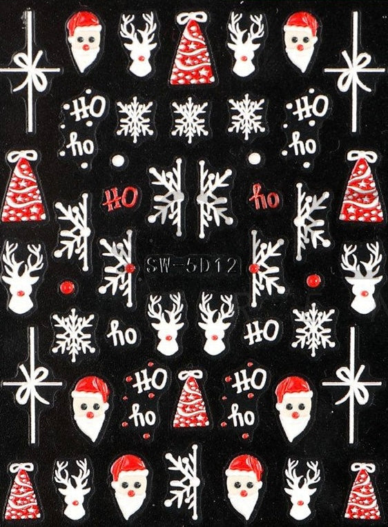 5D Textured Decals - SANTA # 5D12