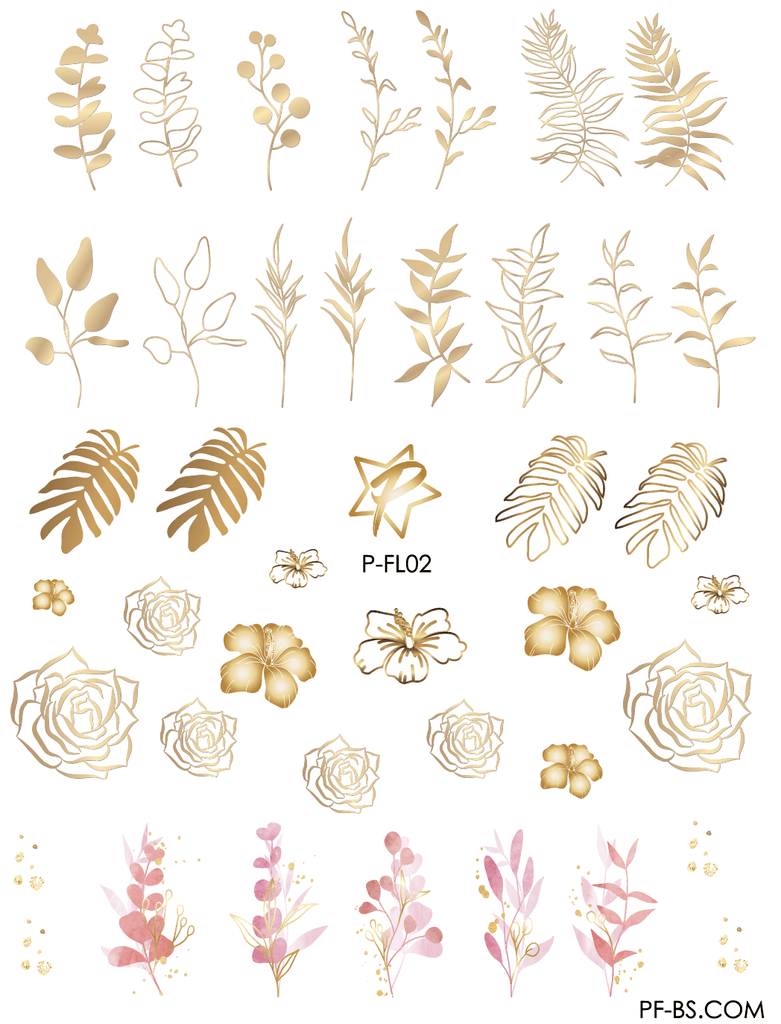 Pasties - Gold Floral FL02