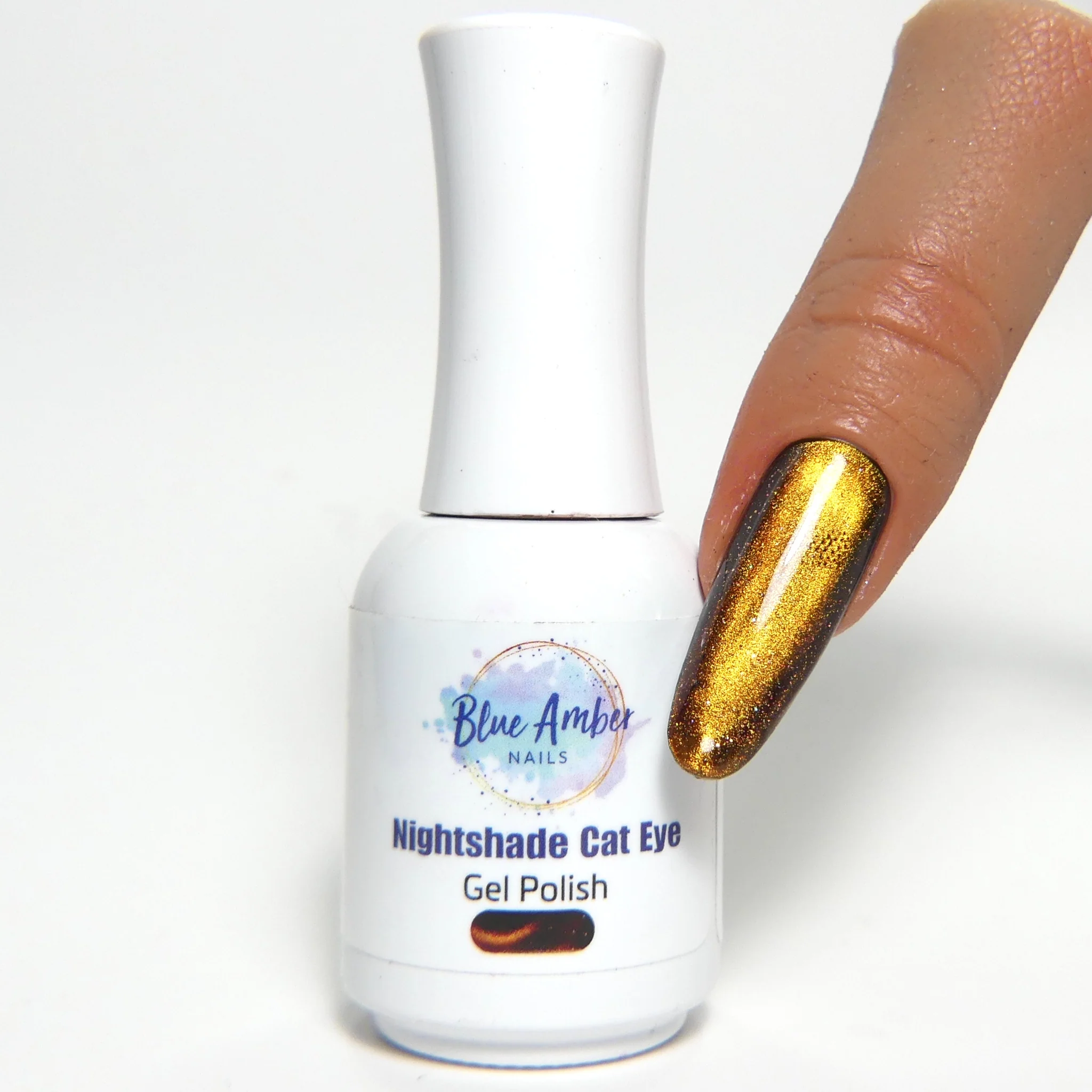 Nightshade Cats Eye Bundle  - Blue Amber Gel Polish 15ml Each