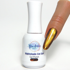 Nightshade Cats Eye Bundle  - Blue Amber Gel Polish 15ml Each