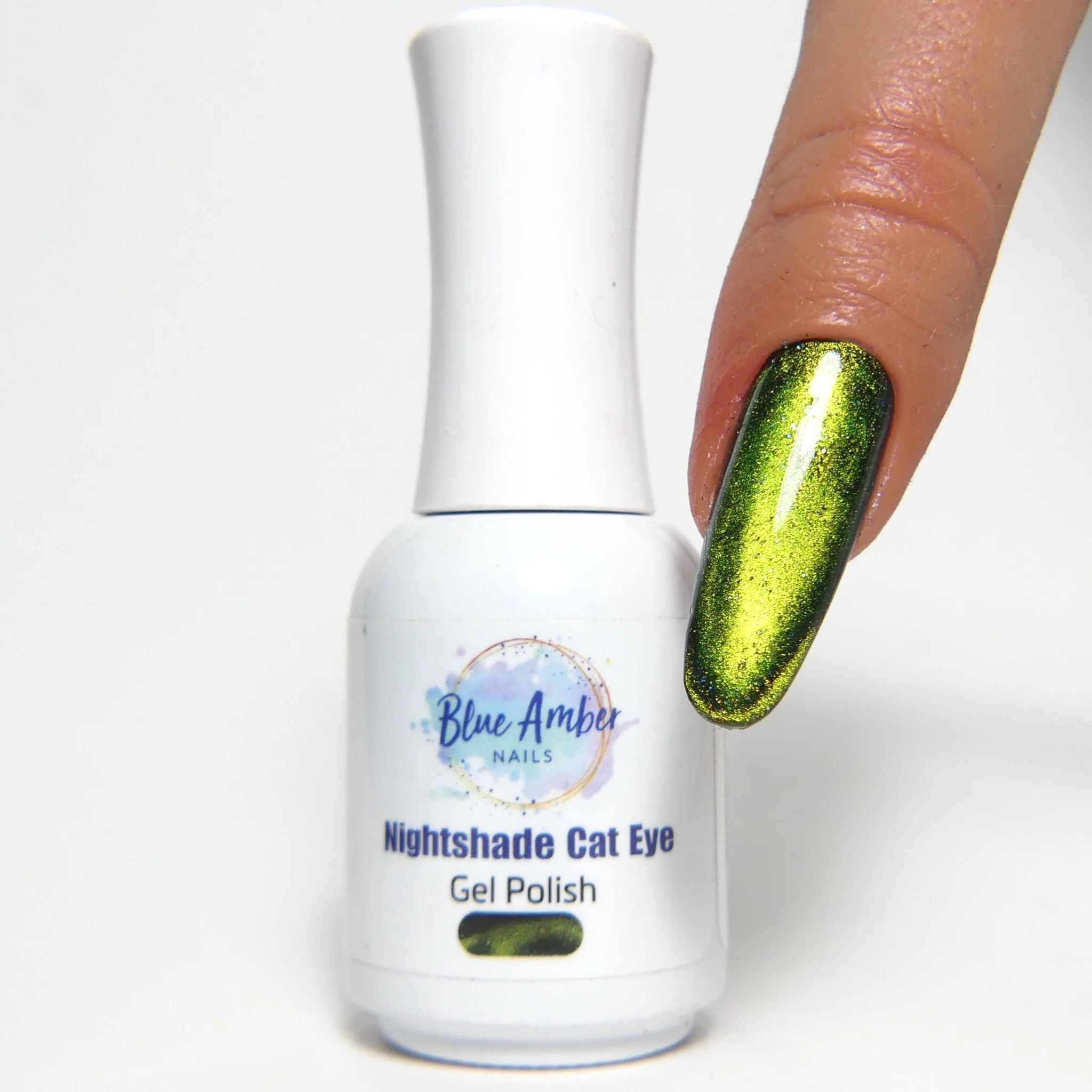 Nightshade Cats Eye Bundle  - Blue Amber Gel Polish 15ml Each