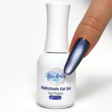 Nightshade Midnight Blue Cats Eye Gel Polish - Blue Amber Nails 15ml Each