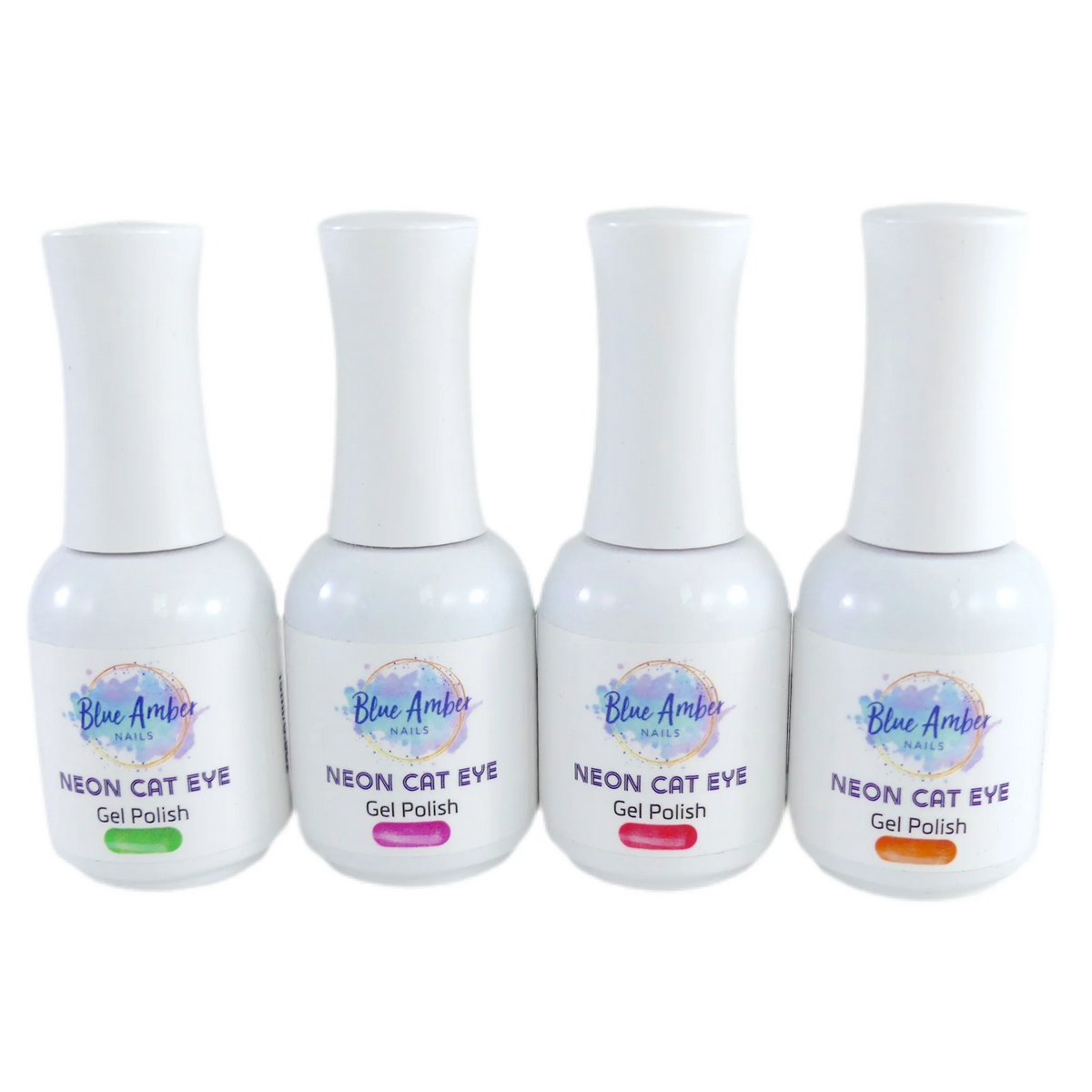 Neon Cats Eye Bundle  - Blue Amber Gel Polish 15ml Each