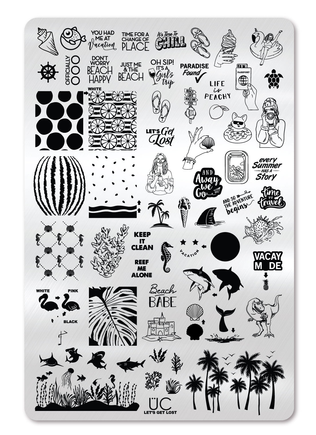 Let's Get Lost  - Uber Chic Stamping Plate Main image