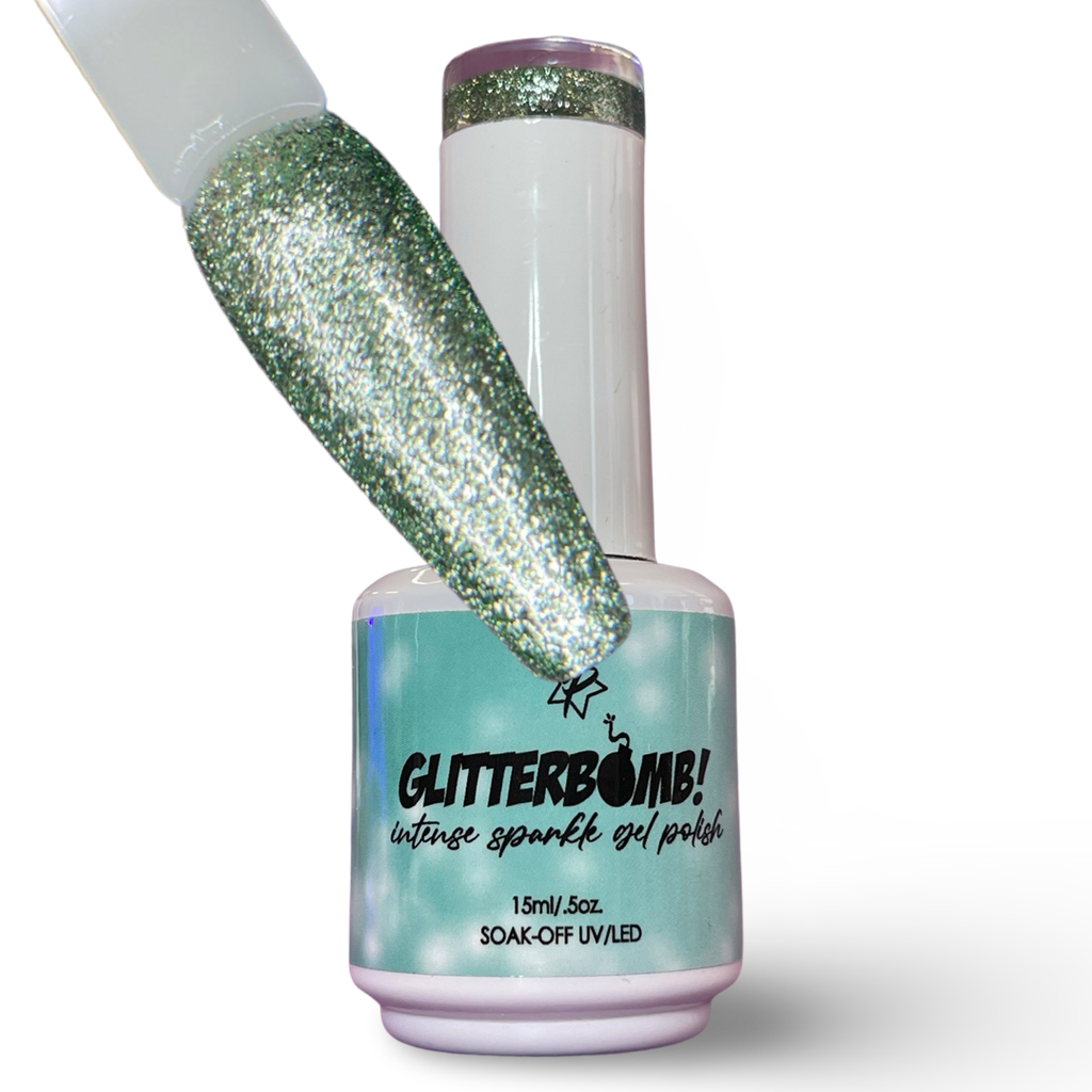 Glitter Bomb Gel Polish - Moss